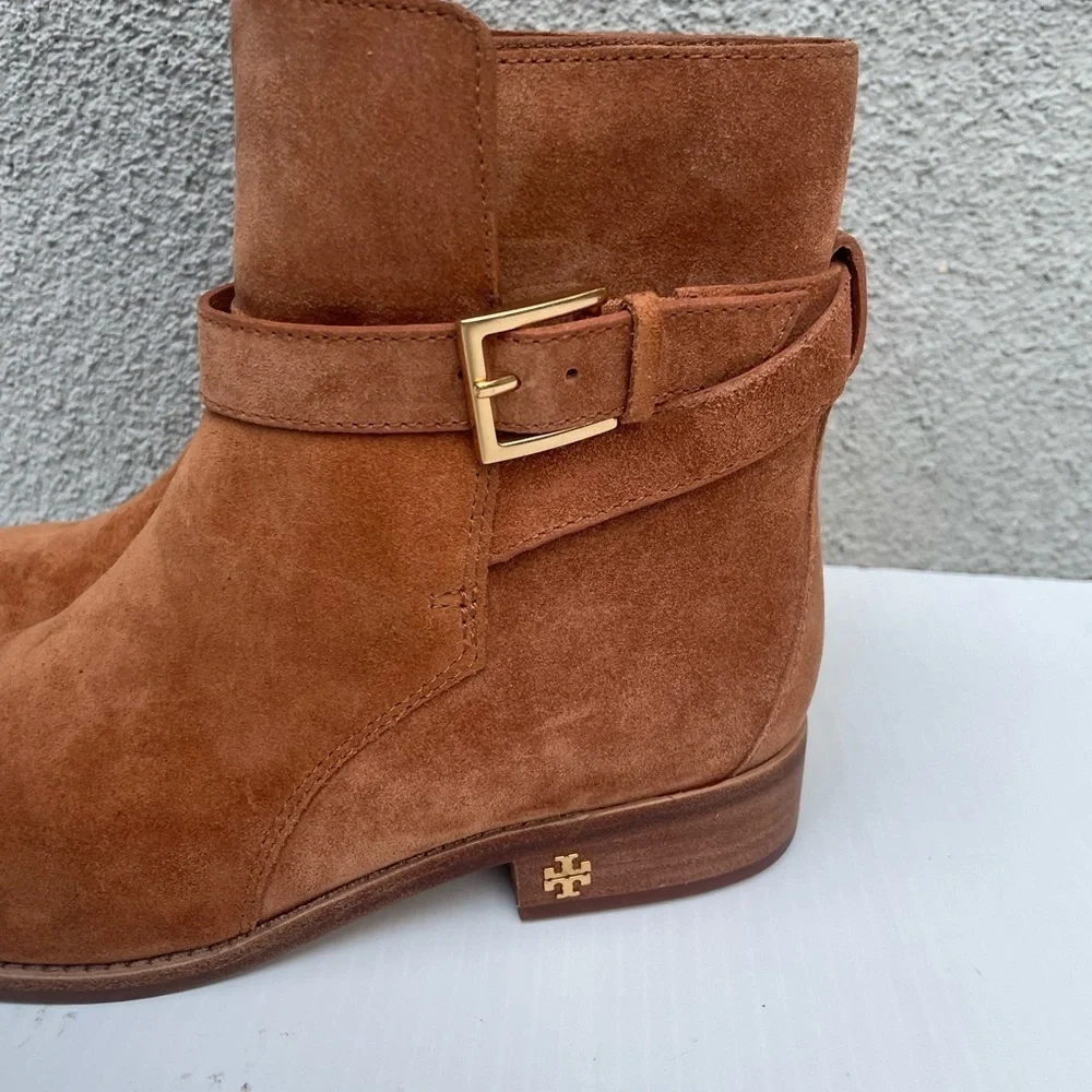 Tory Burch Brooke Ankle Suede Buckle Boot